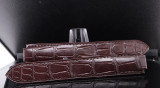 Auth. Cartier Chestnut Brown Alligator Leather 18mm/16mm Watch Strap KD2H2M52