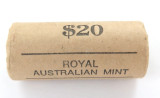 1985 RAM Mint Roll $1 / $20. Head / Tail. 20 x UNC $1 Coins, Mob of Roos