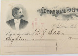 1898 "The Commercial Exchange Bank" of Channing Whitney & Co USA Cheque / Check