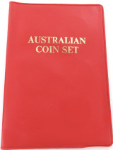 RARE Australian 1938 Set 6 Coins in Red Wallet.