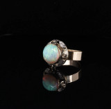 Vintage Australian 10mm Opal Set 9ct Gold Ring Size R Val $4145