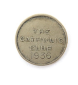 Scarce "1936 The Catholic Club 1/-" Check Piece / Token by Miller & Sons.