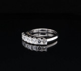Vintage Handmade 0.98cttw H Vs Diamond Set Platinum Ring Size M1/2 Val $8905