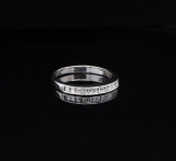 Vintage 0.32ct Baguette Diamond 18K White Gold Band Ring Size J1/2 Val $3950