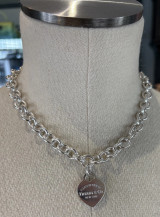 Tiffany & Co Heart Tag .925 Sterling Silver 44cm Necklace