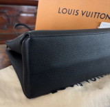 Auth. Louis Vuitton Lockme Shopper Tote Bag Black M57345