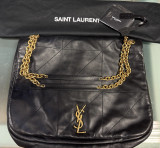 Auth 2023 YSL Saint Laurent Jamie 4.3 Lambskin Chain Bag- Large