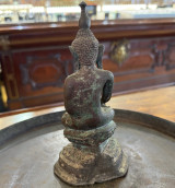 17th Century Burmese Inwa Period (Ava) 21cm Bronze Figure of Buddha
