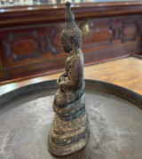 17th Century Burmese Inwa Period (Ava) 21cm Bronze Figure of Buddha