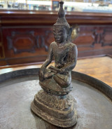 17th Century Burmese Inwa Period (Ava) 21cm Bronze Figure of Buddha