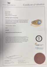 Vintage Blue Ceylon Sapphire Yellow Gold Ring Size J Val $9130