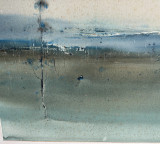 Australian artist: Geoff Dyer Approaching Lake Pedder (1947-2020) watercolour