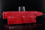 Auth. IWC Santoni Red Leather 18mm x 16mm Straps HWBV