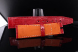 Auth. IWC Santoni Red Leather 18mm x 16mm Straps HWBV