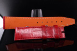 Auth. IWC Santoni Red Leather 18mm x 16mm Straps HWBV
