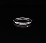 Antique 0.15cttw H Vs Single Cut Diamond Set Platinum Band Ring Size L Val $2815