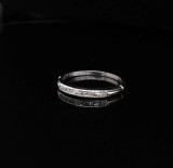 Antique 0.15cttw H Vs Single Cut Diamond Set Platinum Band Ring Size L Val $2815