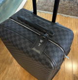 Auth. Louis Vuitton Black Monogram Graphite Zephyr 70 Suitcase w/ Dustbag