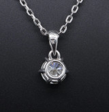 A Vintage 18ct white Gold 1.52ct I Si Diamond Solitare Pendant Val $27500