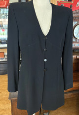 Vintage Giorgio Armani Black Full Blazer, Trouser & Vest Set Size 44 EU