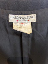 Rare Vintage 1990s Yves Saint Laurent Rive Gauche Black Blazer Sz 38