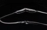 An Incredible Vintage 1.94ct Diamond Set 14k White Gold V Necklace Val $11150