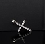 Stunning 14k White Gold 0.33ct F-G Si Diamond Set Cross Valuation $2770