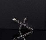 Stunning 14k White Gold 0.33ct F-G Si Diamond Set Cross Valuation $2770