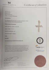 Stunning 14k White Gold 0.33ct F-G Si Diamond Set Cross Valuation $2770