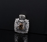 Vintage 1.52ct Cognac Diamond 14K White Gold Sliding Pendant Val $11120
