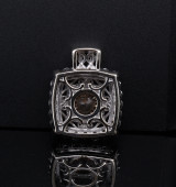 Vintage 1.52ct Cognac Diamond 14K White Gold Sliding Pendant Val $11120