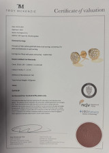 A Pair Of Diamond Set 18k Yellow Gold Stud Earrings 1.14 cttw F-G Vs Val $6450