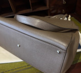 Auth. Fendi Patent Vitello Leather Medium Elite 2 Way Tote Bag