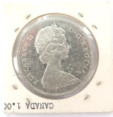 High Grade Canada 1965 $1 .800 Silver 36mm