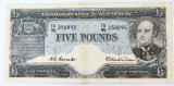 1954 R49 Australian £5 Note. Coombs / Wilson TA96 258895