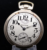 1910 Waltham Vanguard Up Down 16s 23 Jewel Gold Filled OF Pocket Watch