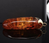 Natural Rare Old Baltic Amber & 9ct Gold Pendant Estate Find! 8.2g