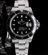 Auth 2005 Rolex Submariner Date Steel Watch 16610 F Serial