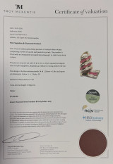 Vintage Pink Sapphire & Diamond 14k Yellow Gold Sliding Pendant Val $7340