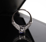 2.30ct Violet Blue Tanzanite & 0.68ct Diamond Set 14k Gold Ring sz O Val $8090