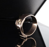 Vintage 1950s 12ct Rose Gold European Buckle Ring size S 8 grams