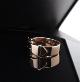 Vintage 1950s 12ct Rose Gold European Buckle Ring size S 8 grams