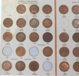Australian Pennies Part Set in Album.