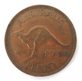 KEY DATE !!! 1946 Australian Penny.