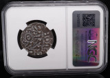 BE1072 C.1710 India Silver 1 Tanka Kingdom of Arakan Sanda Wiyaza XF NGC Cert