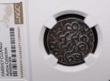 BE1072 C.1710 India Silver 1 Tanka Kingdom of Arakan Sanda Wiyaza NGC Cert XF