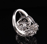 Antique Old Cut 3.20cttw Old Cut Diamond Set Platinum Ring Size L Val $15830