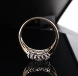 Vintage 18k Gold 1.03cttw Diamond Cluster Dress Ring Size T1/2 Val $5110