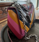 Auth. 2017 Louis Vuitton Multi Coloured Twist MM Cross Body Bag M54724