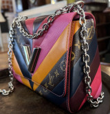 Auth. 2017 Louis Vuitton Multi Coloured Twist MM Cross Body Bag M54724